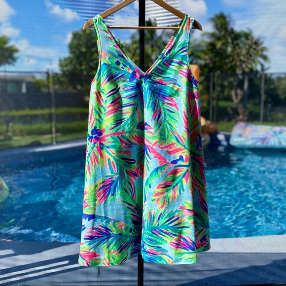 Lilly Pulitzer Dresses & Skirts - Lilly Pulitzer Anamaria Multi Island Time swing tank dress M